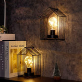 Battery Operated Table Lamp Set of 2 – 18cm Vintage Wall Sconce