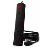 4 Gang 2 Metre Extension Lead with Wall Mount