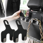 Car Bag Hooks, 2 Pack Leather Headrest Bracket Auto Storage Hook