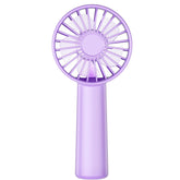 Mini Portable Handheld Fan 1800mAh 3 Speeds Light Purple
