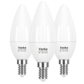 E14 LED Candle Bulb 6W Warm White 2700K (3 Pack)