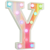 Rainbow LED Letter Light Y 16 Color Remote