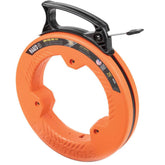 Klein Tools 25FT Steel Fish Tape 1/4 Inch Spring Steel Cable Puller with Laser Etched Markings Slim Tip Electrical Conduit Tool UK