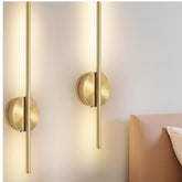 Rechargeable Wireless Gold Wall Sconce Lights 60cm 2 Pack