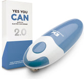 Kitchen Mama Auto 2.0 Electric Can Opener – Hands-Free, Battery Operated, Smooth Edge, Food-Safe Blade, Easy One-Touch Use – Morandi Blue