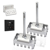 2 PCS Square Hole Cutter for Electrical Box (19.0×8.6×4.5 cm), Concrete High-Strength SDS Plus Square Hole Punch, Hole Bit Applicable to Brick, Concrete, Cement