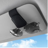 Car Magnetic Leather Sunglasses Holder for Sun Visor