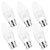 7W B22 LED Candle Bulbs – 60W Equivalent, Cool White 6000K