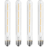 4W Tubular Edison LED Filament Bulb 6500K Cold White 4 Pack