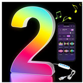 LED Number Light RGB Color Changing Digit 2 USB Powered