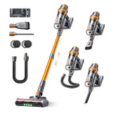 SMOTURE 600W Cordless Vacuum Cleaner, 50KPA Suction, 65Min Runtime, Touch Screen & Wall Mount, Anti-Tangle Design – VAC04