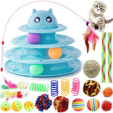 21 Pack Cat Toys for Indoor Cats Interactive Kitten Toy Set