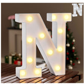 Ledido LED Light Up Marquee Letters Sign - Cool & Warm Light up Letters for Birthday Decorations, LED Letter Lights for Proposal Wedding Grad Bar Home Bedroom Table Wall Party Decor, Letter N
