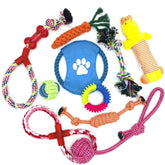 Puppy Chew Toys - 100% Natural Cotton Rope for Small & Medium Dogs (10 PCS)