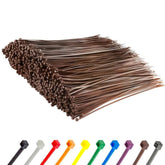 Gocableties Brown Cable Ties, 300mm x 3.6mm, Bulk Pack of 1000, 12” Premium Nylon Zip Ties, Multi-Purpose Plastic Tie Wraps, Secure Self-Locking Mechanism, for Home, Garden, Office and DIY