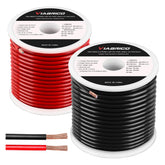 VIABRICO 14 Gauge Wire 200FT (2x100FT Spools) 14 AWG Copper Clad Aluminium Low Voltage Electrical Hookup Wire Kit – Red & Black Automotive DIY Battery Breadboard Cable