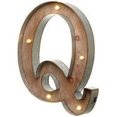 Vintage Illuminated Carnival Lights - A-Z - Choice of Alphabet Letters (Letter Q)