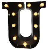 Black Alphabet Marquee Letters LED 26 Alphabet Light Up Letters with Diamond Bulb Battery Powered for Wedding, Birthday, Christmas, Home, Bar Decoration, Party Night Light
