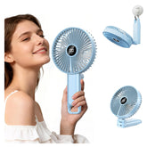 Portable 6-Inch Handheld Fan – 5 Speeds, USB Rechargeable