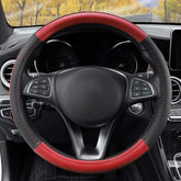 COFIT Microfiber Leather Steering Wheel Cover Red and Black