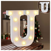 LED Light Up Letter U – Dual-Color Cool & Warm White