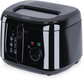 2.5L Deep Fat Fryer – Electric Countertop Chip Fryer with Non-Stick Coating, Viewing Window & Cool Touch Handle – Easy Clean Home Fryer – White or Black