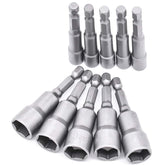 10 Pcs Magnetic Hex Socket Set 6-19mm Hex Drill Bits