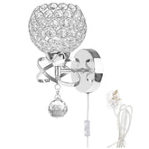 Round Modern Crystal Wall Light Chrome Finish with E27 Socket