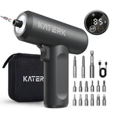 4V Cordless Electric Screwdriver Set with Digital Display, 5 Torque Settings, 2500mAh Rechargeable Battery, LED Light, 15 S2 Bits – Portable DIY Power Tool UK