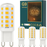 3W G9 LED Bulbs Warm White 580LM, 2700K Energy Saving Light Bulbs Equivalent to 40W Halogen, No Flicker Capsule GU9 LED Bulb for Home Lighting Decor, Chandelier, Not Dimmable, 220-240V,4 Pack