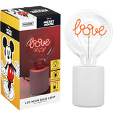 Paladone Disney Mickey Mouse Decorative LED Neon Bulb Lamp - E27 Glass Lightbulb, Officially Licensed Collectible Gift, Fun Light for Bedrooms & Homes, Red