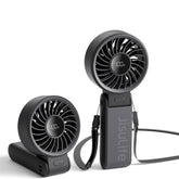 JISULIFE Handheld Fan Life7 – Ultimate Flexibility: High-Power Motor, LED Display, 5000mAh Rechargeable, 5-Speed, Foldable Design, 3-IN-1 Portable Hand/Desk/Neck Fan for Travel, Gift for Women (Black)
