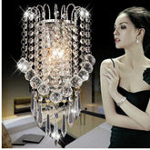 Crystal Ball Chrome Wall Light Sconce E14x2