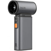 JISULIFE Portable Handheld Turbo Fan, 100 Speeds Adjustable Mini Personal Fan, 9000mAh USB Rechargeable Battery Operated, LED Display, Metal Shell with Accessories Gifts for Men Women Travel- Grey