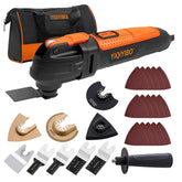 300W Oscillating Multi Tool Kit with 24pcs Accessories – 6 Speed Corded Electric Cutting, Sanding & Polishing Tool UK