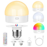 USB Rechargeable RGB LED Light Bulb with Remote Control