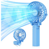 Mini Handheld Fan, VersionTech Foldable Personal Portable Desk Desktop Table Cooling Fan with USB Rechargeable Battery Operated Electric Fan for Office Room Outdoor Household Traveling(3 Speed, Blue)