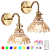 Vintage Battery Operated Wall Lights with Remote