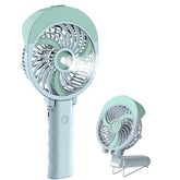 HandFan Handheld Fan Misting Hand Held Fan Rechargeable Battery Operated Portable 3 Speeds & 55ml Spray &180°Foldable With Metal Clip USB Personal Water Fan For Travel Camping Outdoor Women