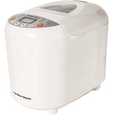 Hamilton Beach Bread Maker – 19 Programmes, 3 Loaf Sizes, Gluten-Free, Timer, Keep Warm, Adjustable Crust Control – White