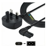 3M Figure 8 Power Lead Right Angle IEC-C7 Cable for TV & Console