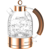 1.5L Glass Electric Kettle – Tea Heater & Hot Water Boiler, BPA-Free, Auto Shut-Off & Boil-Dry Protection – Rose Gold