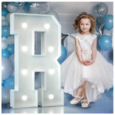 3FT Light Up Letters Birthday Decoration Large Letters R for Party Decorations Marquee Letters for Wedding Graduation Decorations Mosaic Arch Stand Pre-cut DIY Foamboard