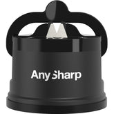 AnySharp Knife Sharpener – PowerGrip Suction Base | Hands-Free Safety | Sharpens All Kitchen Knives | Ideal for Hardened Steel & Serrated