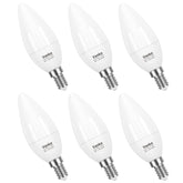 E14 LED Candle Bulbs 6W Warm White 2700K 6 Pack