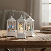 3PCS White Christmas Lanterns with LED Tea Light