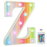 Rainbow LED Letter Light - Color Changing Z