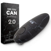 Kitchen Mama Auto 2.0 Electric Can Opener – Hands-Free, Smooth-Edge, Tilted Blade 2.0, Food-Safe, Battery Operated – Marble Black