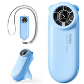 Diveblues Portable Handheld Turbo Fan, 4000mAh Rechargeable Pocket Hand Fan, Up to 16 Hours, Hand Fan with 5 Speeds Powerful Cooling for Travel/Summer/Outdoor/Lash/Purse