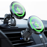 YOSH 15W MagSafe Car Mount Charger with N55 Magnetic Phone Holder for Dashboard or Vent – Fast Wireless Charging for iPhone, Samsung, Pixel